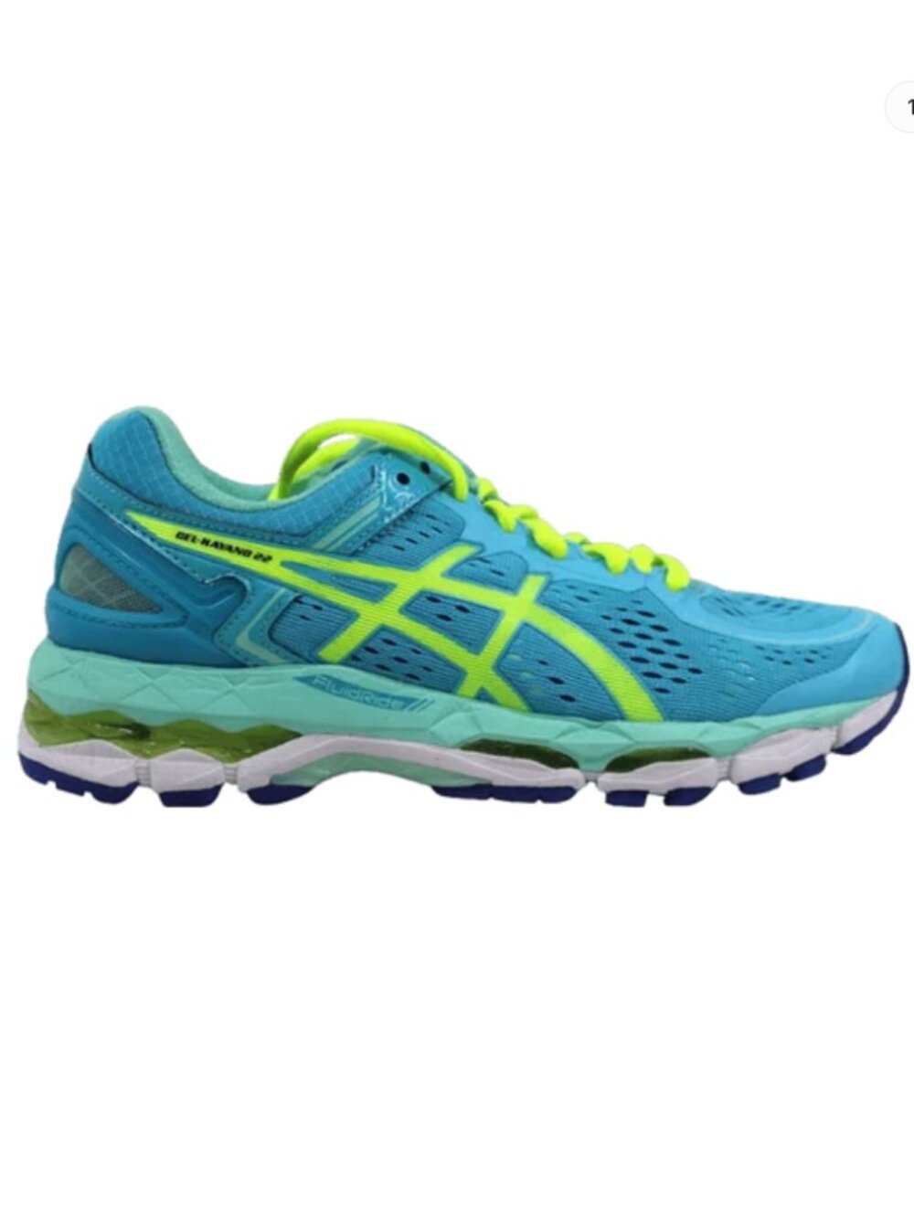 ASICS GEL Kayano 22 Women’s Running Sneakers Lace-Up Low Top Blue/Yellow T597N